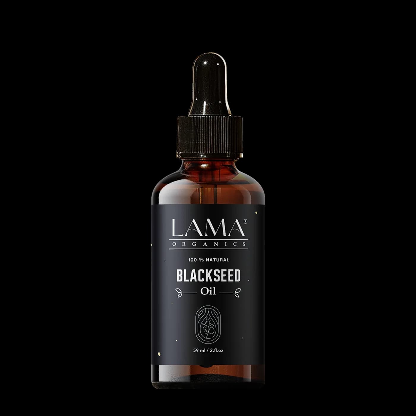 LAMA Organics Black Seed Oil 59 ml, labelled bottle