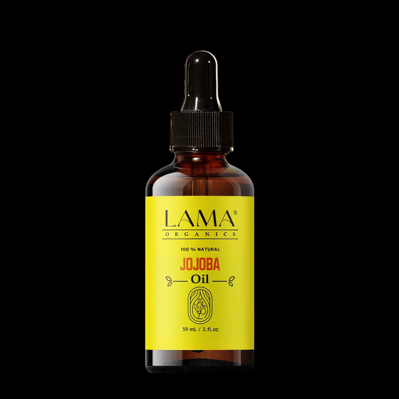 LAMA Organics Jojoba Oil 59 ml, labelled bottle