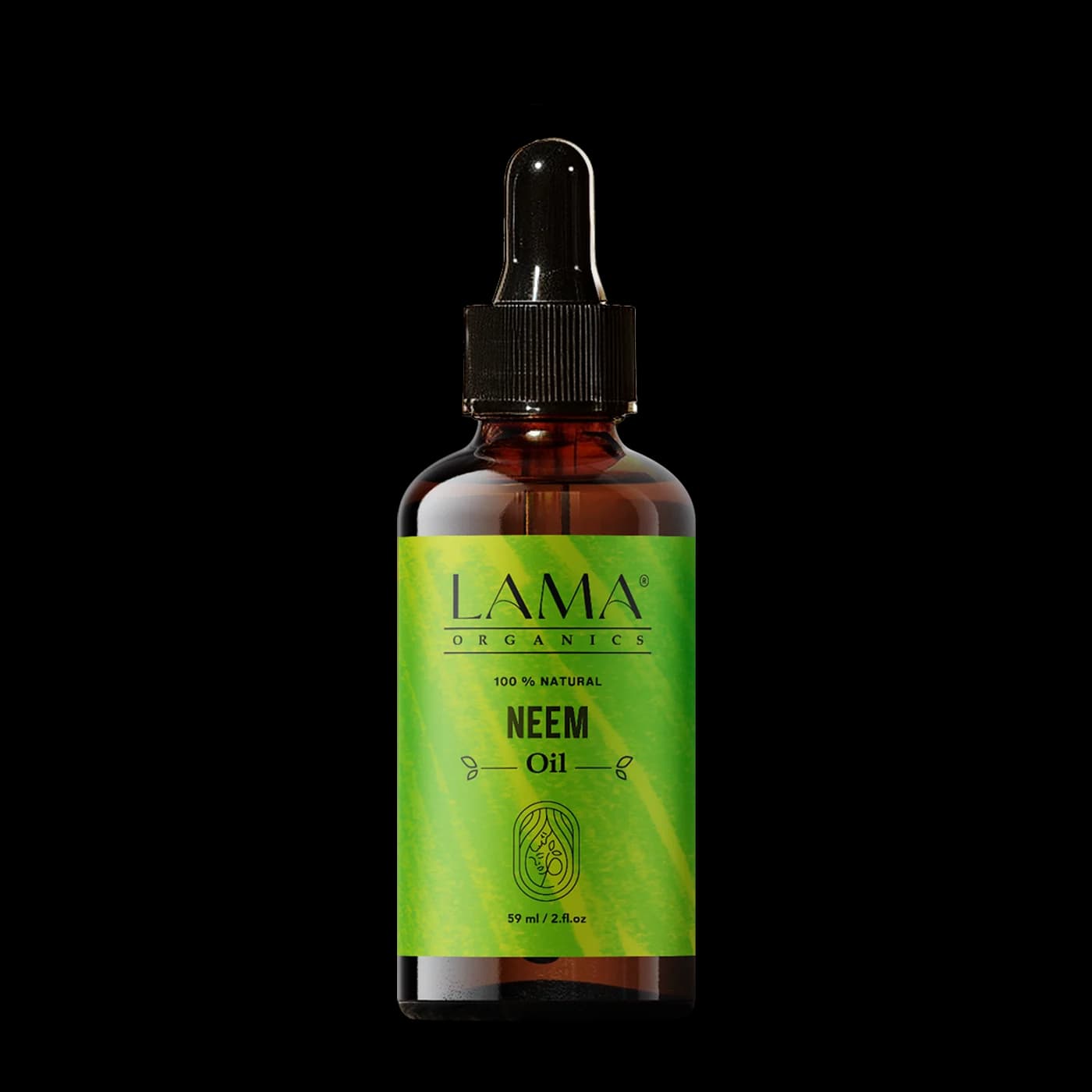 LAMA Organics Neem Oil 59 ml, labelled bottle