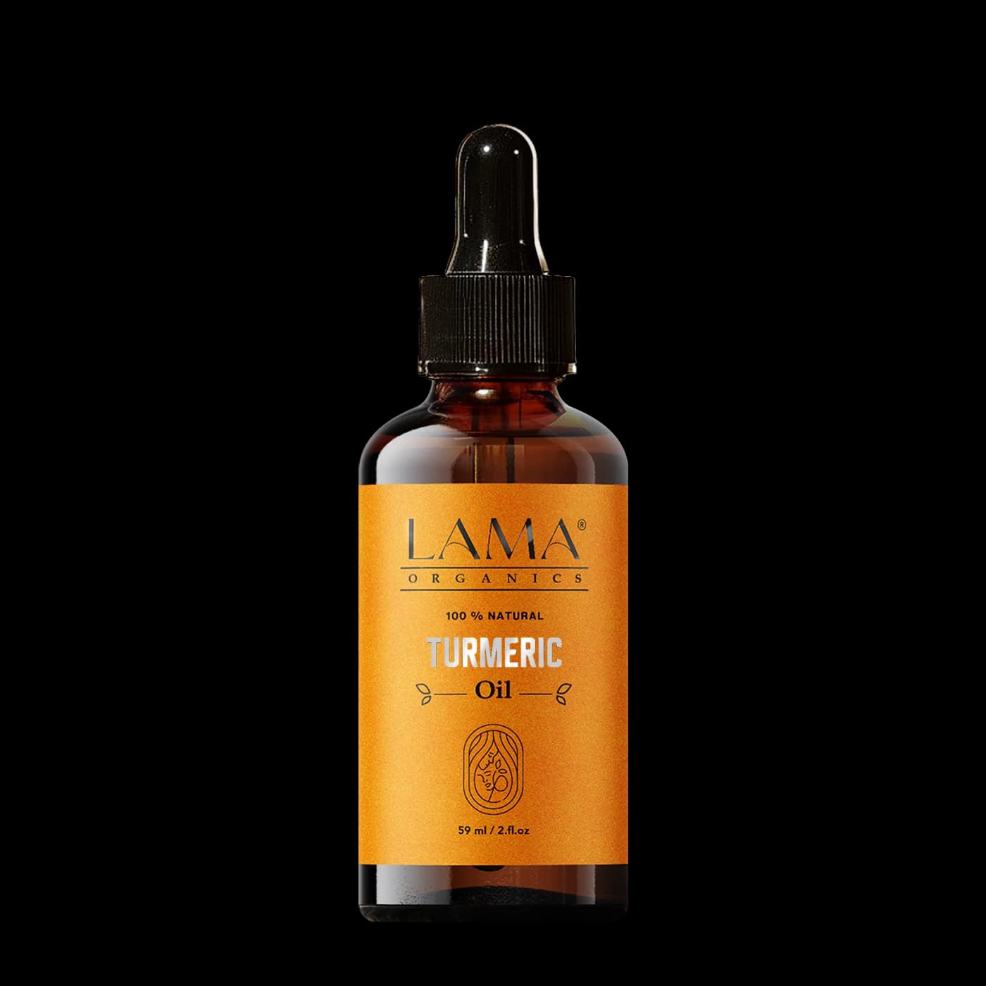 LAMA Organics Turmeric Oil 59 ml, labelled bottle