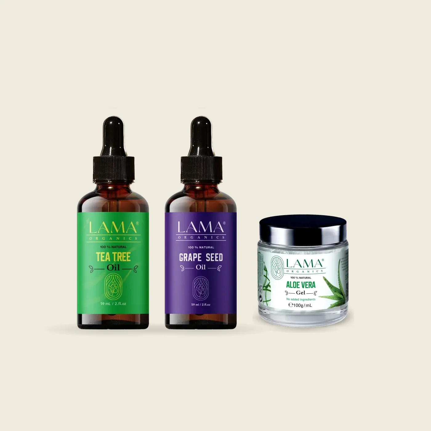 LAMA Organics Fresh Ritual, the products together on a cream background