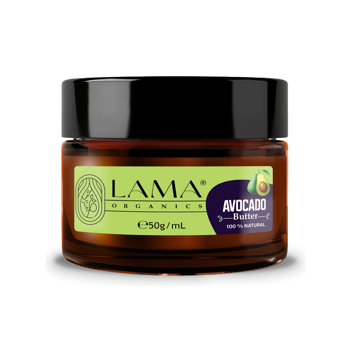 LAMA Organics Avocado Butter 50 g, labelled jar