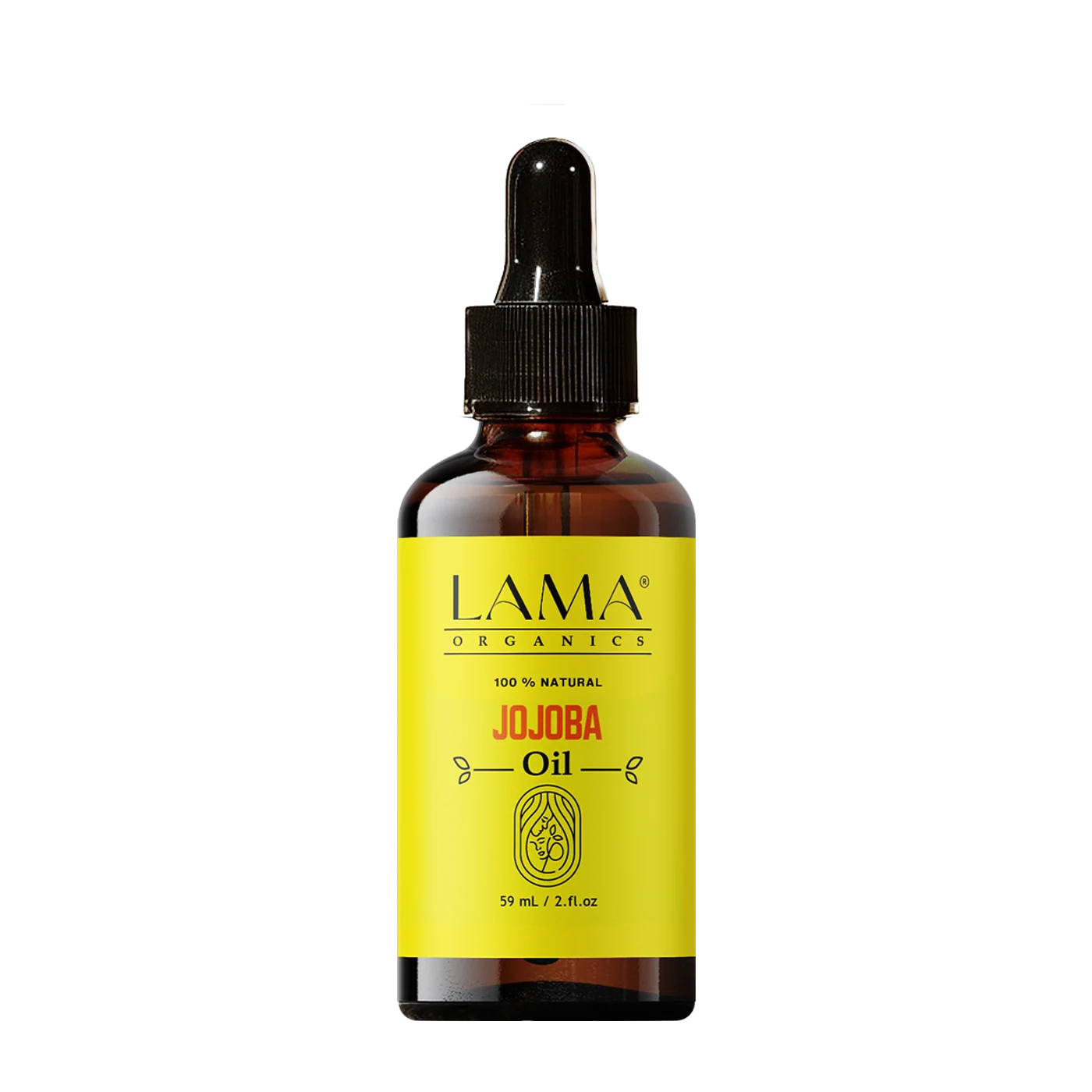 LAMA Organics Jojoba Oil 59 ml, labelled bottle